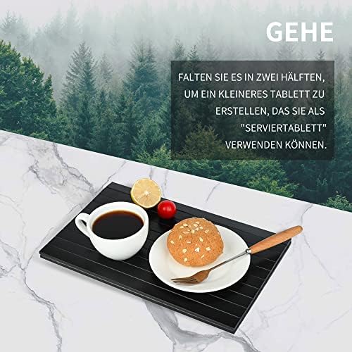 GEHE Sofa Arm Tray Table - Flexible/Foldable Couch Arm Table Perfect for Drink & Snacks (16.5" L x 13.25" W x 0.4" H, Black) - Image 6