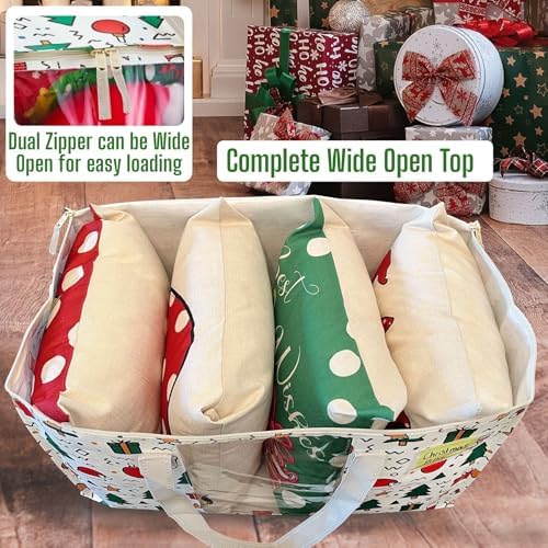 VENO Moving Bags, Christmas Storage Bags, Wide Open Top, Jingle Mix, 4 Pack - Image 2