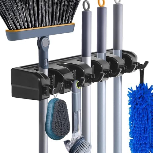 HYRIXDIRECT Broom Hanger Wall Mount, Broom Mop Organizer for Garage by HYRIXDIRECT