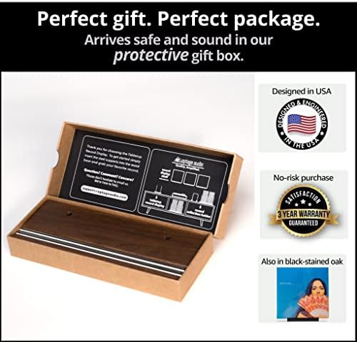 Optage Audio Now Playing Vinyl Record Stand, Solid Walnut Display Holder - Image 5