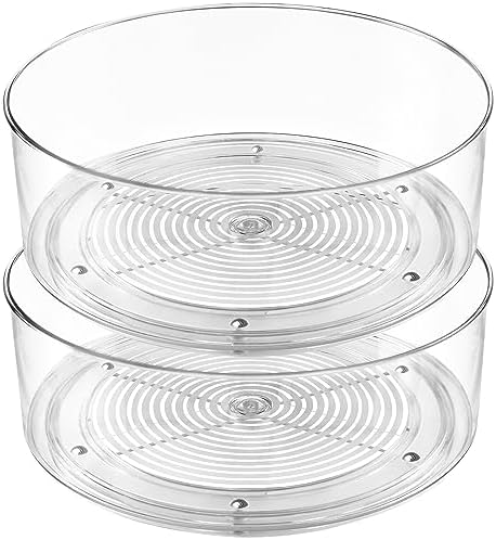 Lazy Susan Organizer, 2pcs 360 Degree Rotating Turntable Organizer by SlowSLog