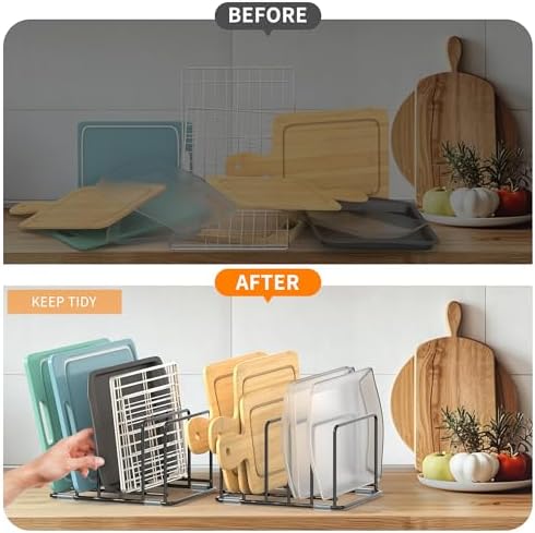 Cutting Board Organizer, Kitchen Cabinet Organizer - Image 5
