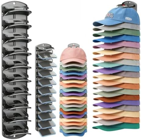 EMTK Wall Mounted Hat Rack for Baseball Caps, Holds 40 Hats by Unknown