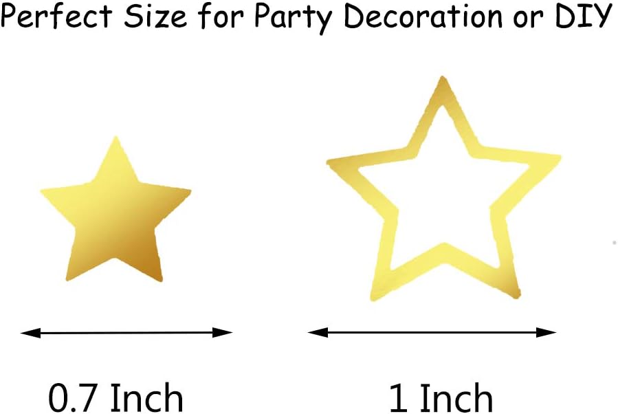 Confetti Star Metallic Foil Confetti Sprinkles for Wedding/Birthday/Festival Party Decorations 1.5OZ(Gold, 24mm&18mm)