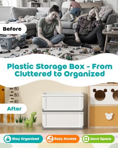 17 QT Storage Box with Building Baseplate Lid and Removable Tray - Image 5