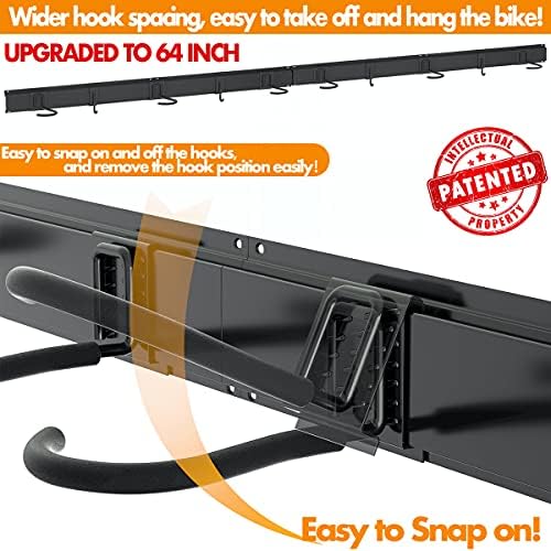 TORACK Bike Storage Rack, 6 Bikes Bike Racks & 5 Helmets Hooks for Garage - Image 5