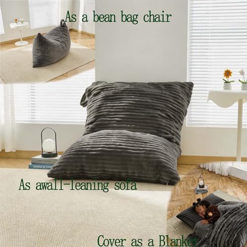 Kisoy Stuffed Animal Storage Bean Bag Bed Cover (No Filler) Washable - Image 4
