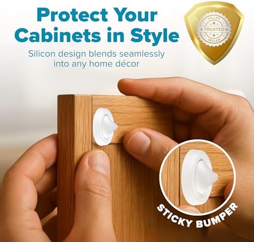 STRONGEST HOME Cabinet Door Bumpers 0.5", White Rubber Pads, 200 Pack - Image 2