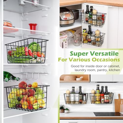 ZUSHALLMY 2 Pack Wire Baskets for Wall, No Drill Adhesive Kitchen Storage - Image 5
