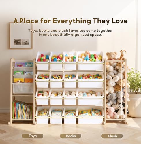 【 In 】 Stuffed Animal Storage kid toy Organizer Bins for Boys Kids Room - Image 2