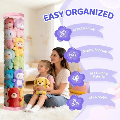 Stuffed Animal Storage Tube with Zipper, 47x11 Inch Large Capacity - Image 5