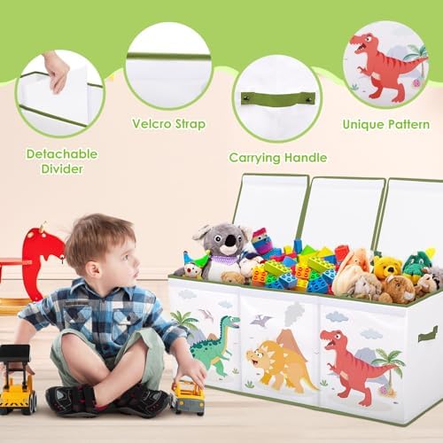 Toy Storage Box with Lids Extra Large Collapsible Toy Box Chest for Kids - Image 3
