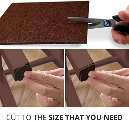 Felt Furniture Pads X-PROTECTOR 8 PC - Premium 6” x 4 3/8” Heavy Duty Felt - Image 4