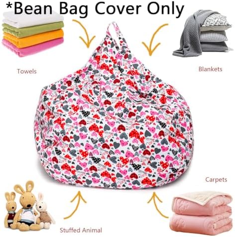 YuppieLife Stuffed Animal Storage Bean Bag Cover, 38" Velvet Toy Organizer - Image 4