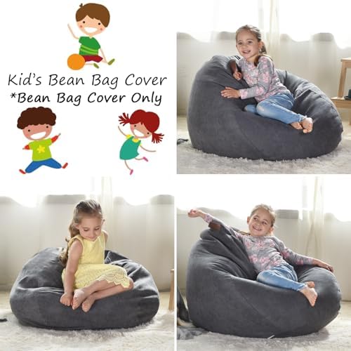 YuppieLife Stuffed Animal Storage Bean Bag Cover, 27" Canvas Toy Organizer - Image 3