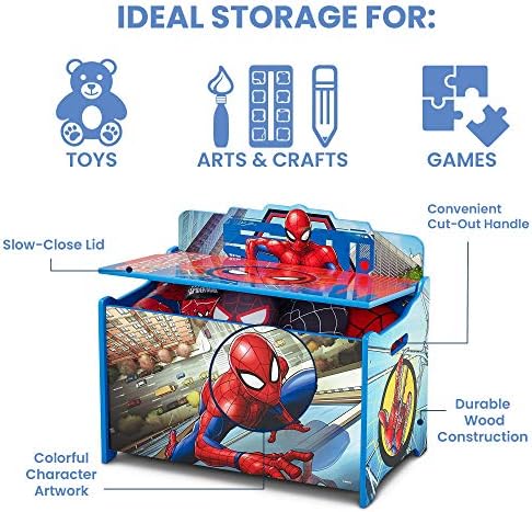 Delta Children Deluxe Toy Box, Spider-Man - Image 4