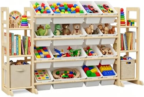KiddoCood Large 100% Solid Wooden Kids Toy Storage Organizer, 60.2" W by Unknown