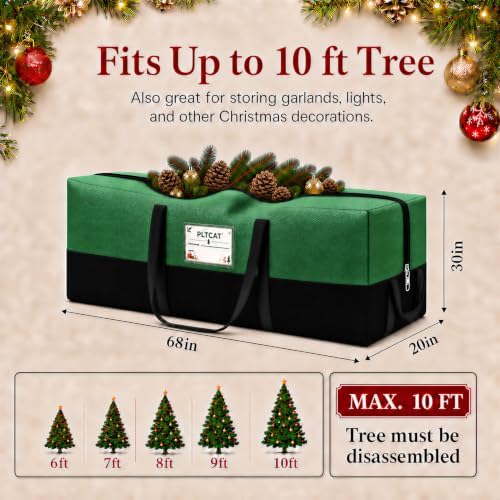 Christmas Tree Storage Bag, Fits 10-12 Ft Artificial Trees, Green - Image 2