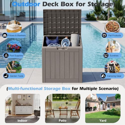 Outdoor Storage Box Waterproof, 35 Gallon Deck Box for Patio Storage - Image 3