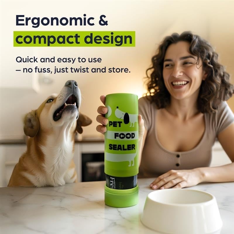 The Original Dog Food Loaf Storage Container - Patent Pending Reusable Airtight Can Cover Pet Food Sealer - Keeps Dog Food Can Fresh in the Fridge, Eliminates Odor - Image 5