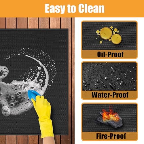 Heat Resistant Mats for Countertop fits Tabletop Grill, 48x24x0.04in, Black - Image 4