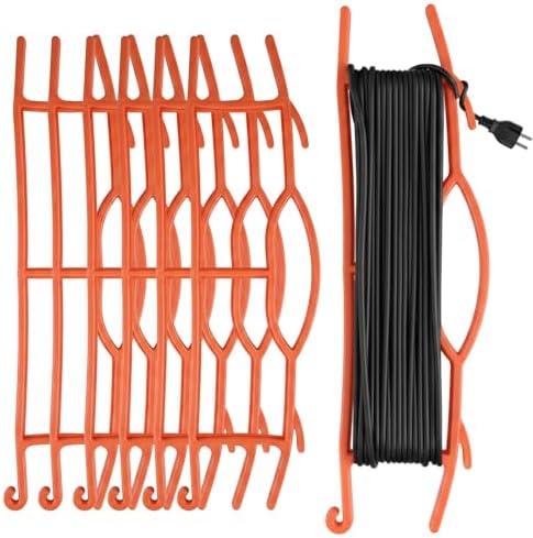 Ripeng 6 Pcs 15.7"extension Cord Storage, Xmas Light Organizer, Orange by Ripeng