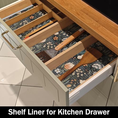 Vintage Floral Non-Slip Shelf Liner Non-Adhesive, 16IN x 10FT - Image 6