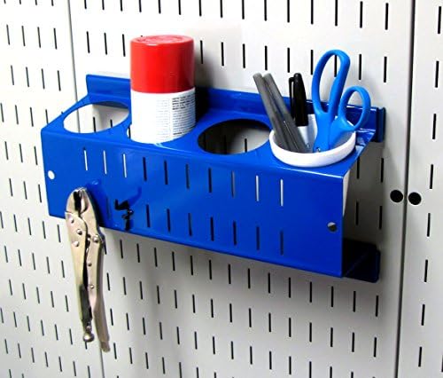 Wall Control Pegboard Spray Can Holder Bracket and Aerosol Can Organizer Pegboard and Slotted Tool Board - Blue - Image 4