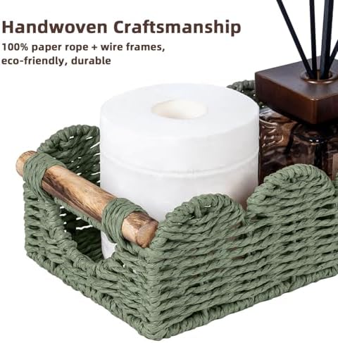 CubesLand Bathroom Basket Organizer, Toilet Tank Basket W/Cut Out Handle - Image 5