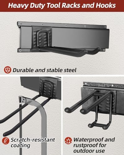 Garage Tool Organizer Wall Mount, 48in Tool Rack, 420LBS Capacity - Image 5