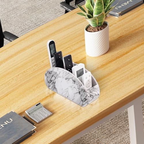 Remote Control Holders Organizer Box with 5 Compartment PU Leather Caddy - Image 5