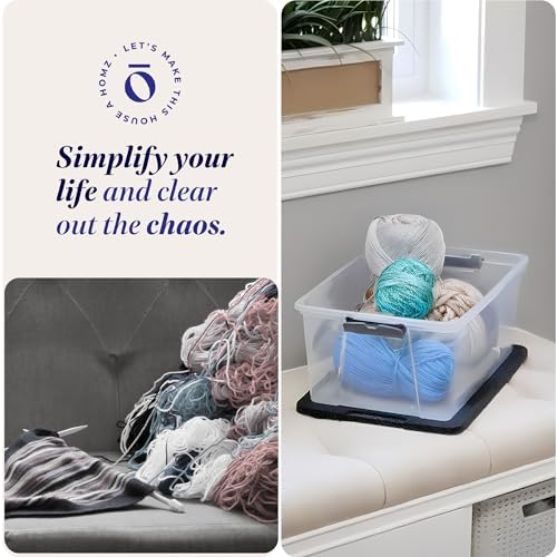HOMZ Snaplock, Small Clear Plastic Storage Organizer Bins with Lids, 8 Pack - Image 6