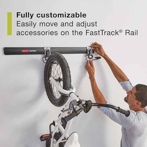 Rubbermaid Fasttrack Garage Storage System Tool Hanging Kit, Wall Mount Holder for Garden Lawn Tools/Garage/Home Organization - Image 5