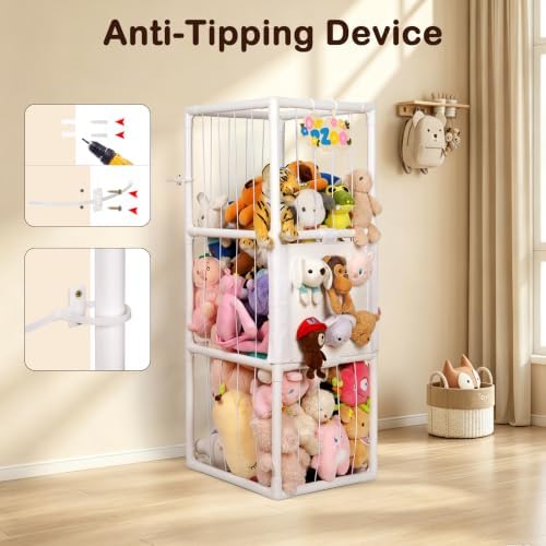 Stuffed Animal Storage Zoo Holder Space Save, PVC Stuffed Animal Organizer - Image 5
