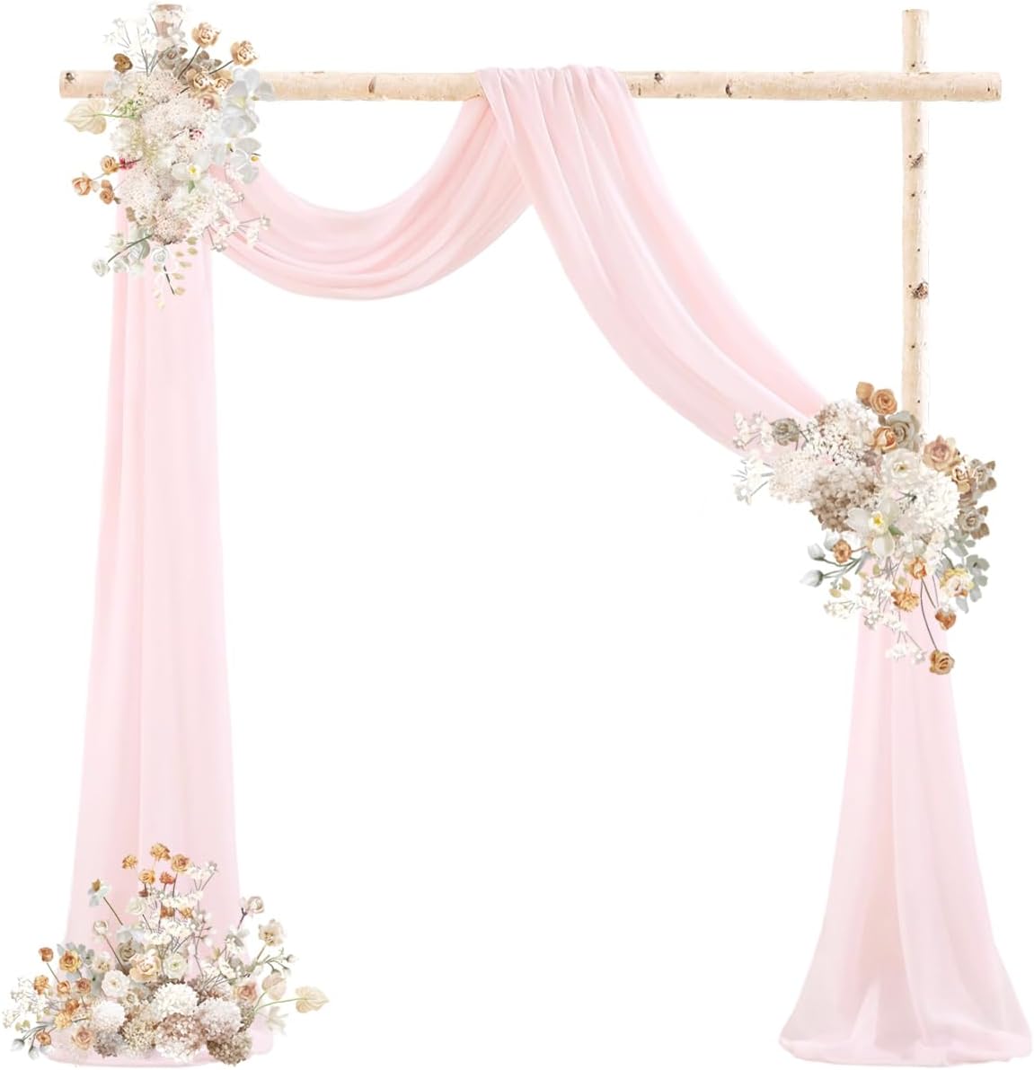 Pink Wedding Arch Draping Fabric 29" x 20 FT Blush Drapes for Backdrop Sheer Curtains Wedding Drapes for Romantic Bridal Baby Shower Decorations Ceremony Birthday Party Fall Outdoor Events
