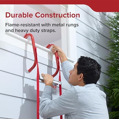 Kidde Fire Escape Ladder, 2-Story Rope Ladder, Extends to 13-Feet, Anti-Slip Rungs - Image 6
