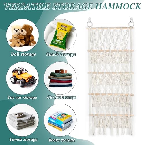42 Cm Wide Over The Door Stuffed Animal Storage Hammock - Image 4