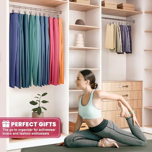 30 Pack Pants Hangers with Clips,Legging & Jean Hangers for Closet Hanging - Image 2
