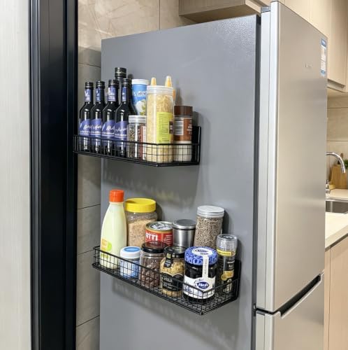 Bruda 2 Pack Large Magnetic Shelves Spice Rack Organizer - Image 4
