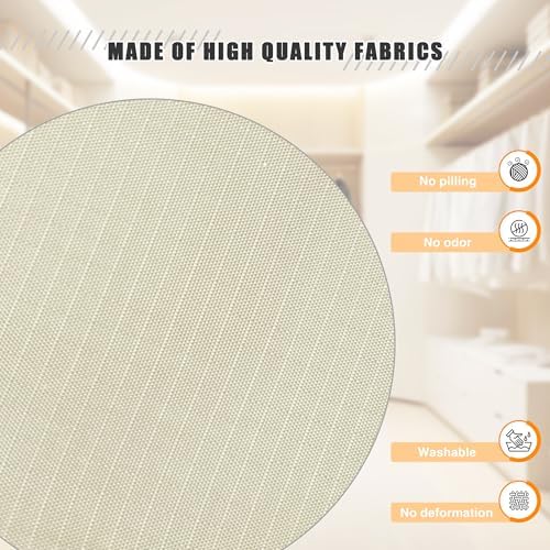 Hanging Closet Organizer 3-Shelf, Oxford Fabric Wardrobe Storage, Beige - Image 4