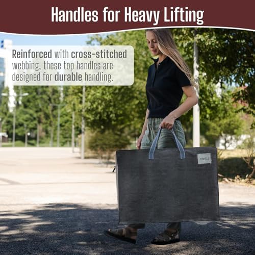VENO Heavy Duty Moving Bags, Storage Bags, 27 Gallon, Dark Gray, 4 Pack - Image 4