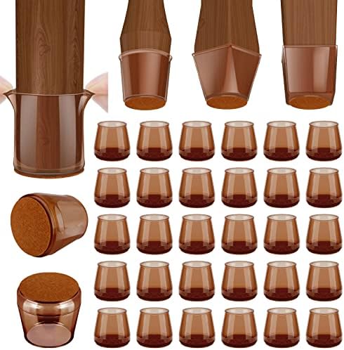 BALEINE 32PCS Silicone Chair Leg Floor Protectors for Hardwood Floors by BALEINE