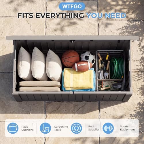Outdoor Storage Box Waterproof, 160 Gallon Deck Box For Patio Storage - Image 3