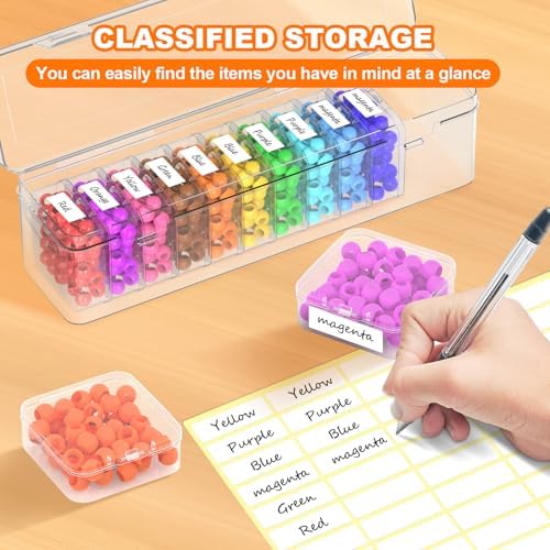 12 Pcs Bead Organizer Box, Clear Plastic Bead Storage Containers - Image 3