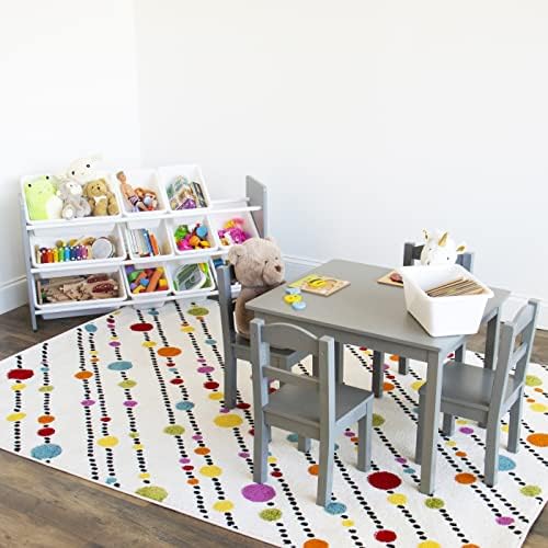 Humble Crew Made for Me Kids Toy Storage Organizer with 12 Storage Bins, Grey/White - Image 6
