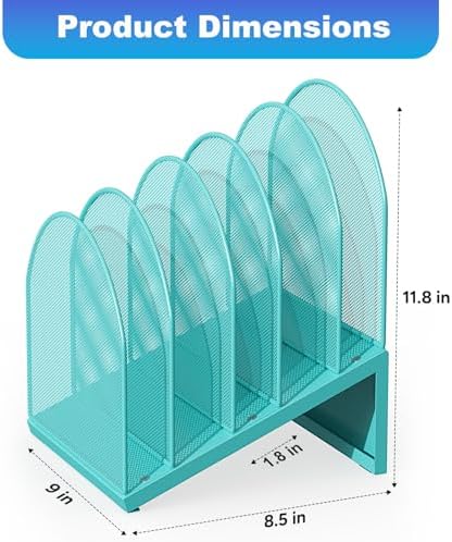 gianotter Desktop File Organizer with 5 Compartments - Image 4