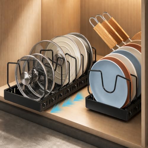 Pull Out Pots and Pans Organizer Under Cabinet, 2Pack by WOSHEN