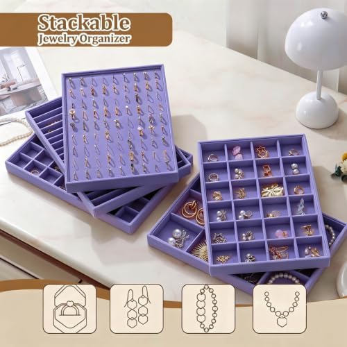 Large Velvet Jewelry Tray Display Drawer Inserts 2 Pack - Image 7