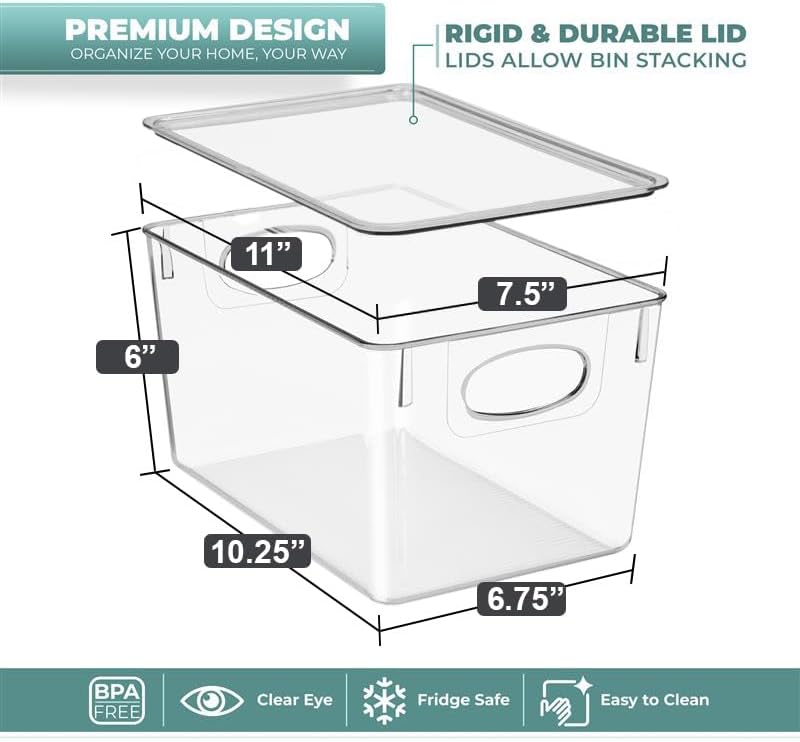Sorbus Clear Toy Storage Bins with Lids, Stackable (Large, 2 Pack) - Image 2