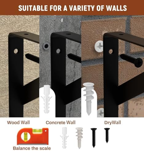 LEOPO Corner Floating Shelves Wall Mounted Set of 6, Corner Wall Shelves - Image 6